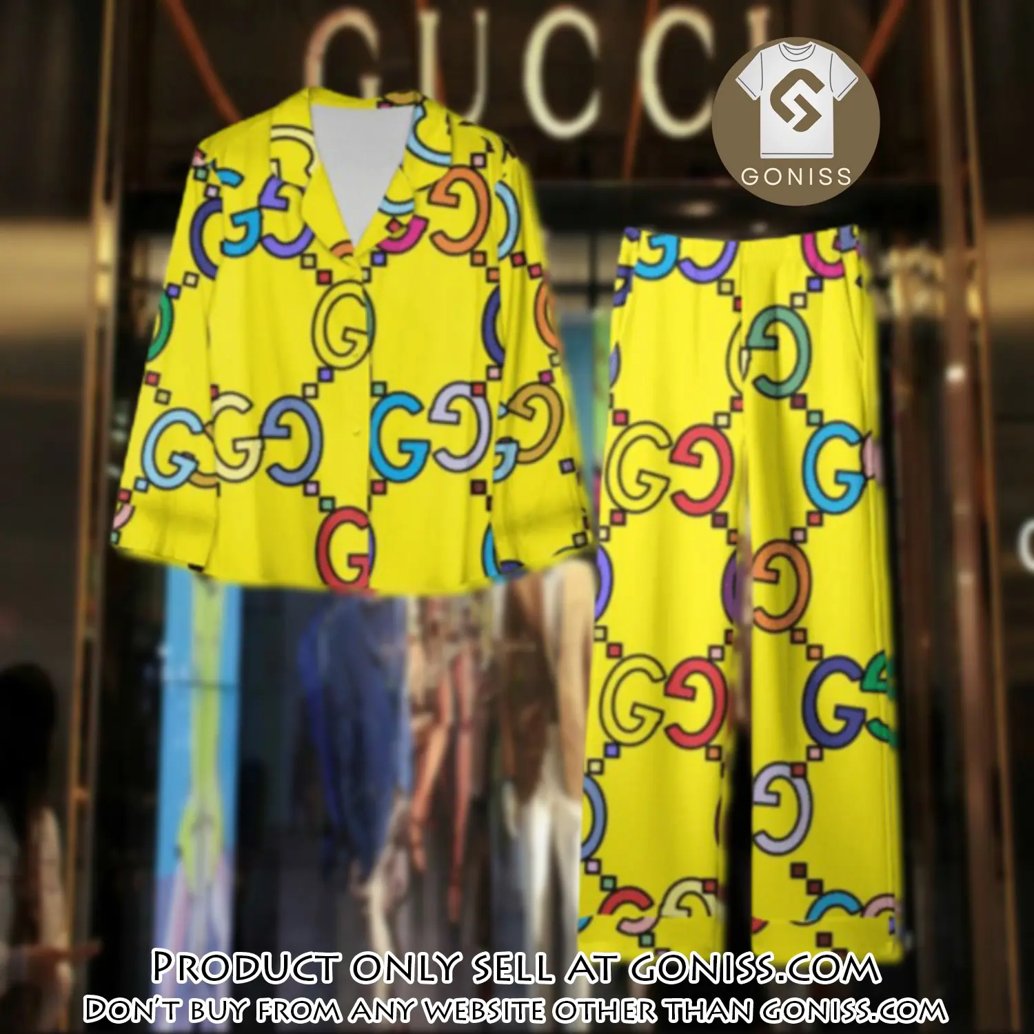 Trending luxury gc satin pajama set pjs1060 gn1219716